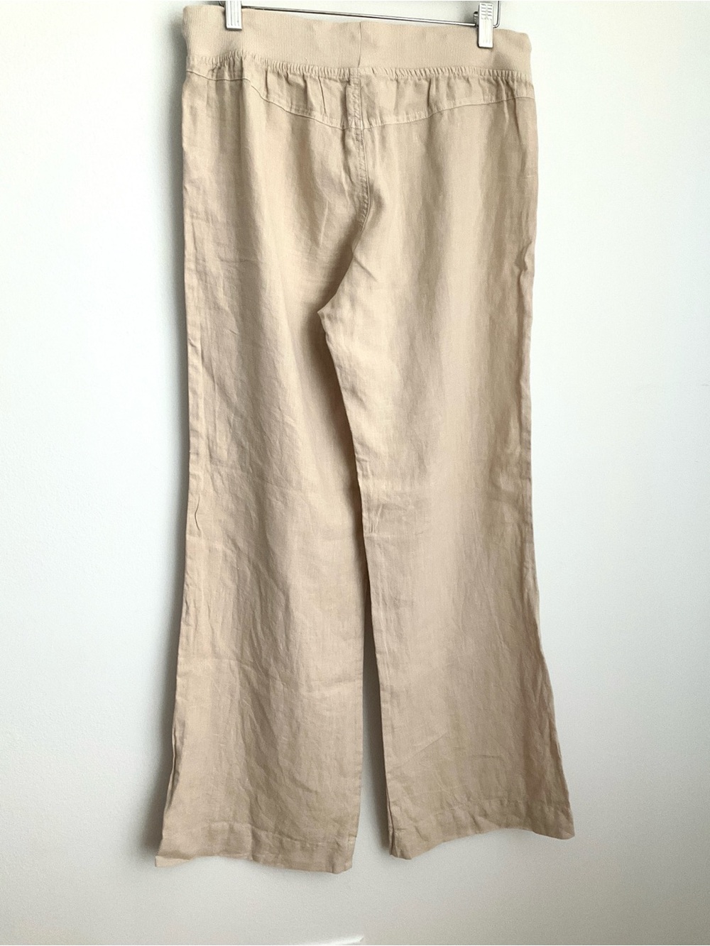 Bella Dahl Medium 100% Linen Neutral Wide Leg Pants - Picture 4 of 11
